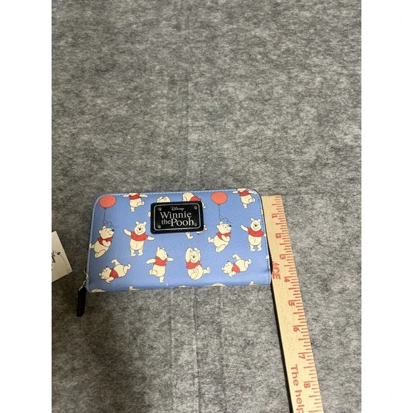 Disney Winnie the Pooh Wallet Womens Blue Zip Around 95 Years Anniversary Clutch - Picture 9 of 10